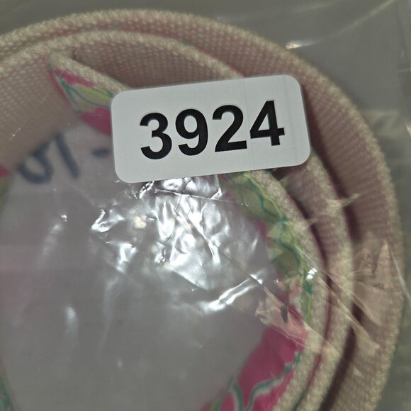 Lilly Pulitzer Womens Cotton Belt Floral Pink & Green 3924 - Picture 6 of 6